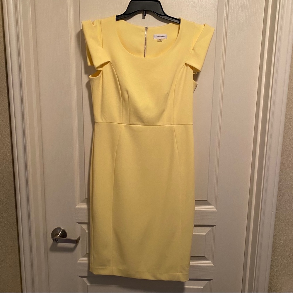 EUC ~ Calvin Klein Pastel Yellow Dress